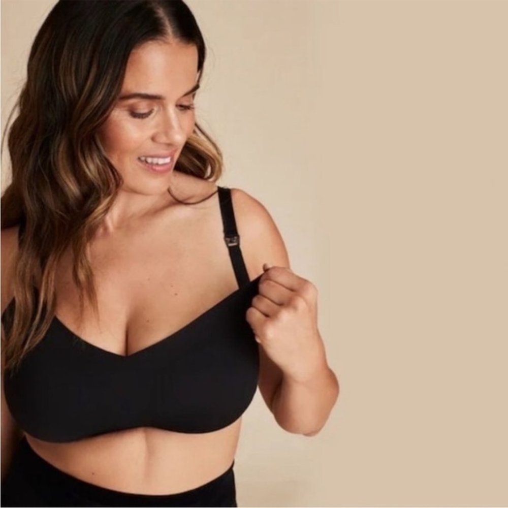 knix Black Maternity/Nursing Wireless Comfort Bra